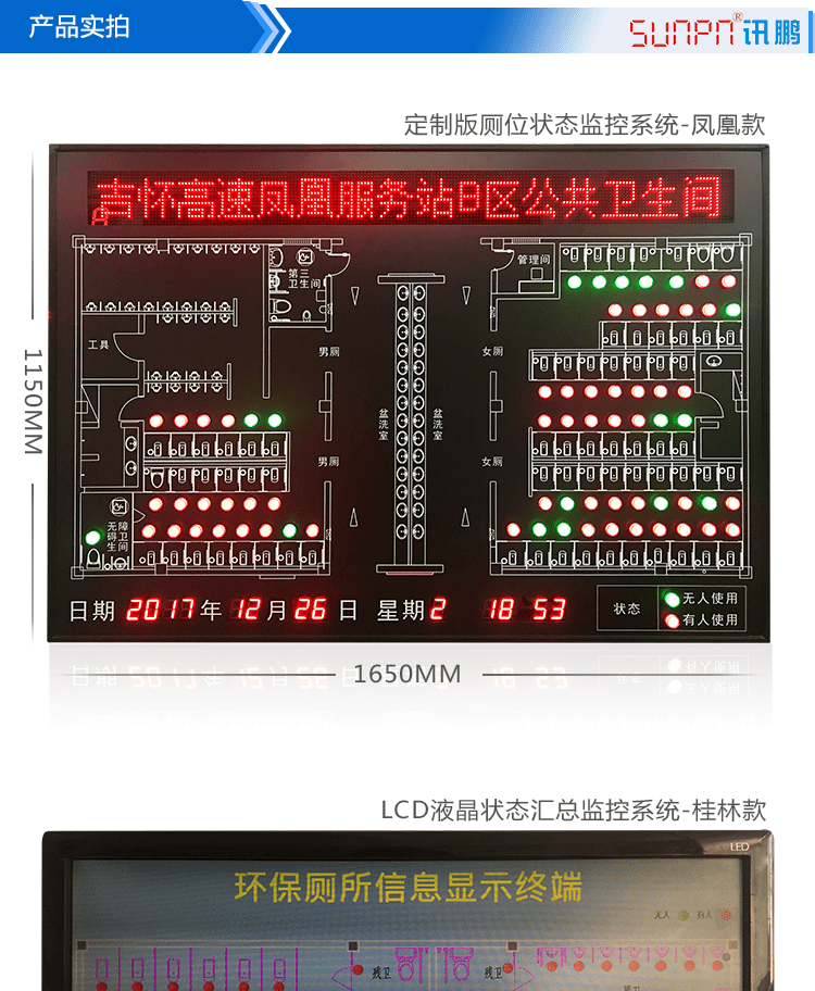 廁所狀態(tài)屏產(chǎn)品實(shí)拍