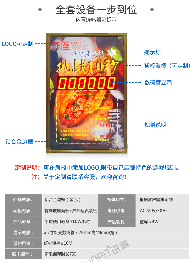 計時器顯示屏產品參數(shù) 計時器顯示屏產品參數(shù)