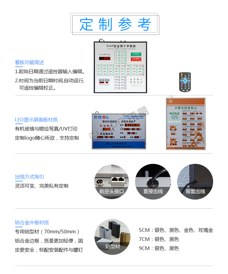 安全天數(shù)電子看板定制說明 安全天數(shù)電子看板定制說明