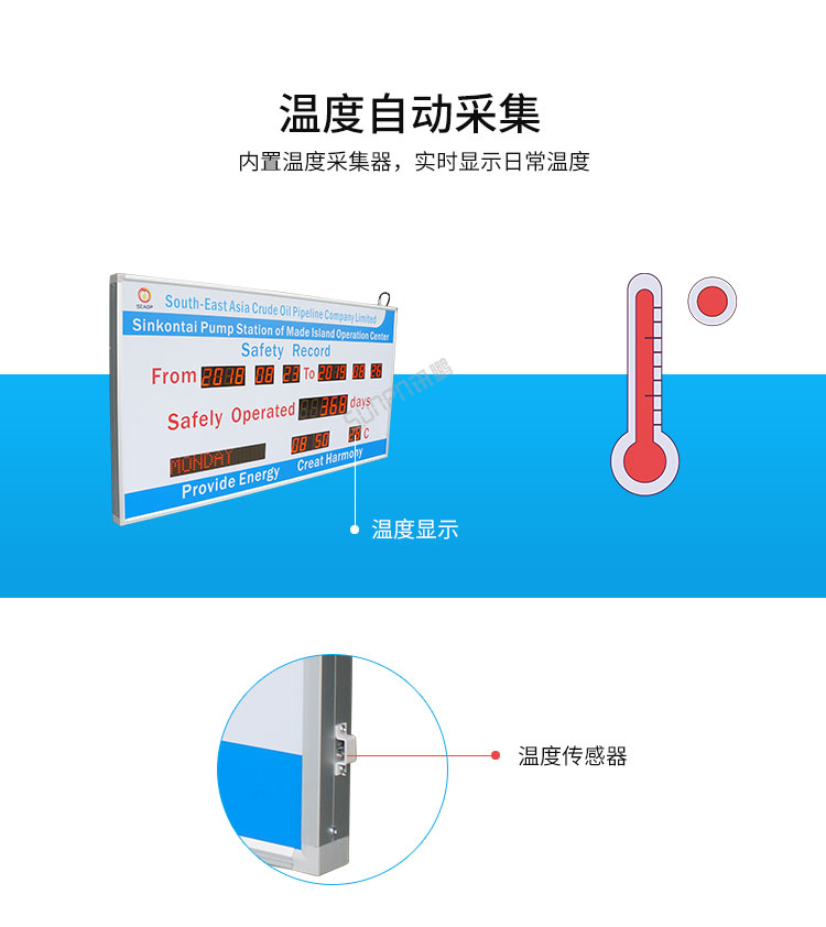 安全生產(chǎn)看板溫度采集 安全生產(chǎn)看板溫度采集