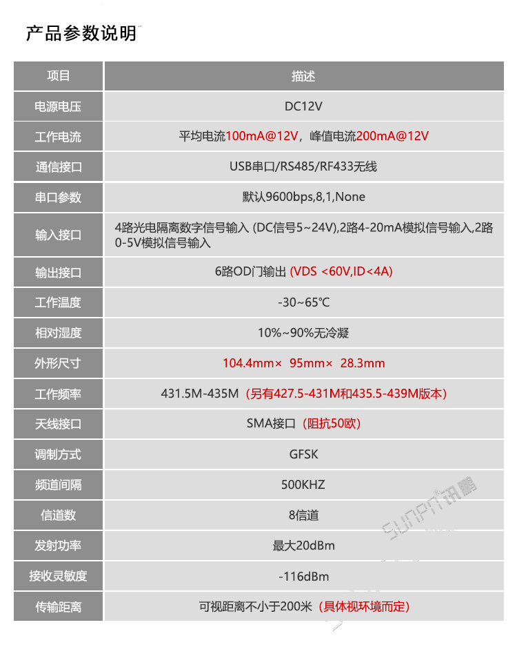 安燈系統(tǒng)解決方案-USB數(shù)據(jù)采集器參數(shù)