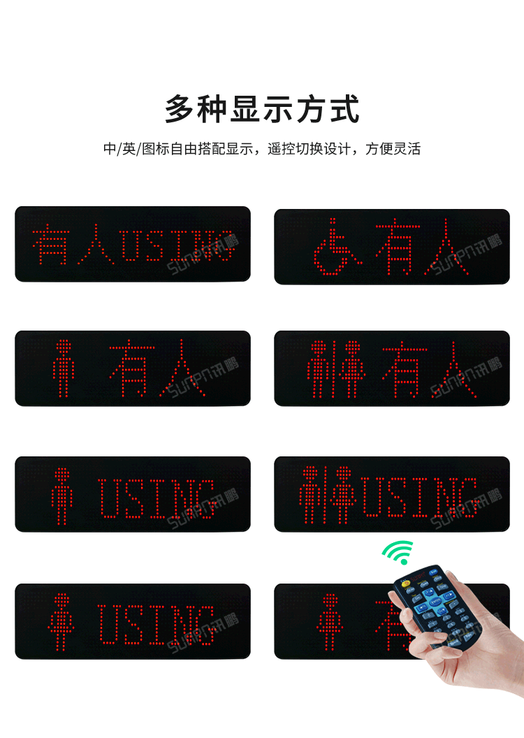 智能廁所狀態(tài)屏-多種顯示方式 智能廁所狀態(tài)屏-多種顯示方式