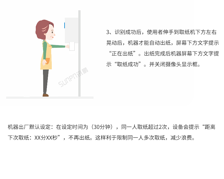 公廁人臉識別取紙機(jī)-操作說明 公廁人臉識別取紙機(jī)-操作說明
