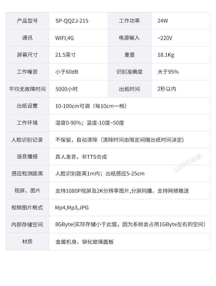人臉識(shí)別廁紙機(jī)-參數(shù)說(shuō)明 人臉識(shí)別廁紙機(jī)-參數(shù)說(shuō)明