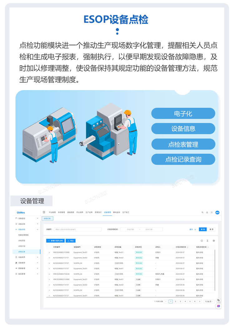 ESOP系統(tǒng)-設備點檢模塊 ESOP系統(tǒng)-設備點檢模塊
