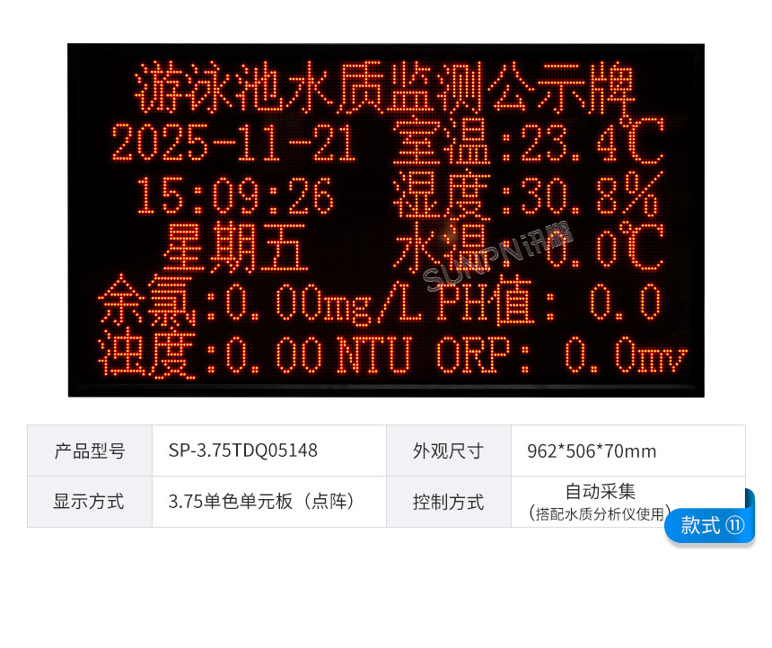 訊鵬水質(zhì)監(jiān)測顯示屏-款式參考 訊鵬水質(zhì)監(jiān)測顯示屏-款式參考